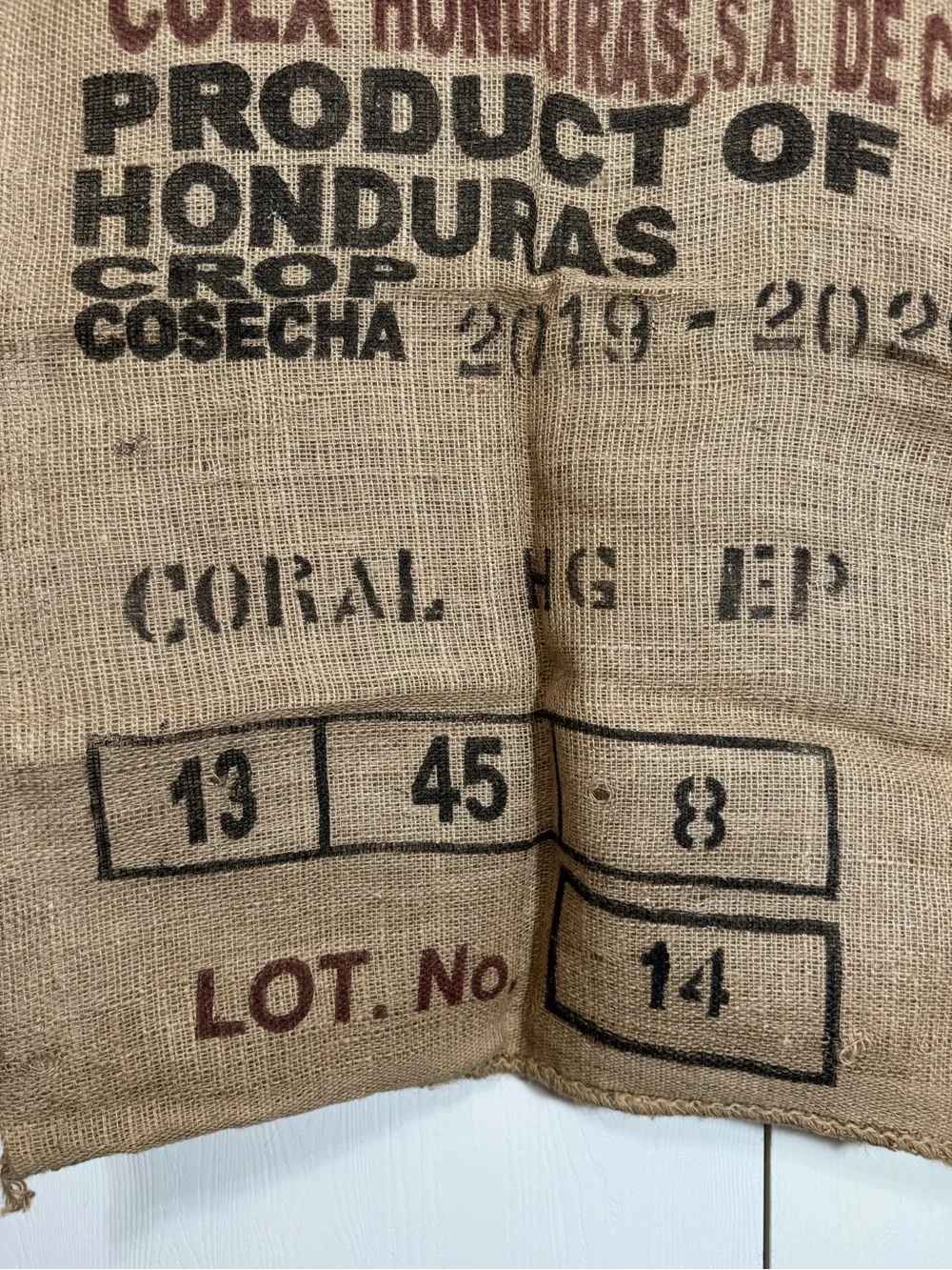 COEX Honduras Jute Bag Burlap Coffee Sack Rustic Brown